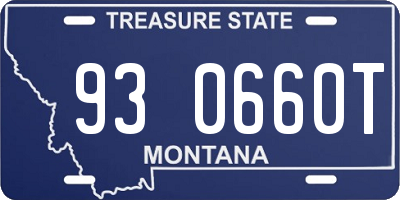 MT license plate 930660T