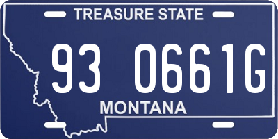MT license plate 930661G