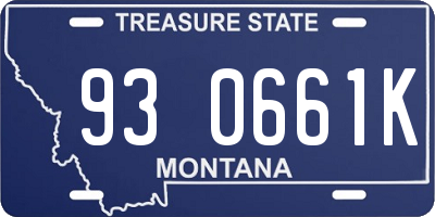 MT license plate 930661K