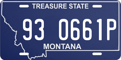 MT license plate 930661P