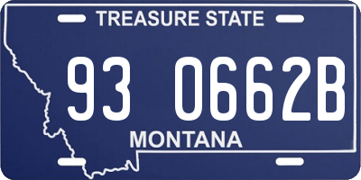 MT license plate 930662B