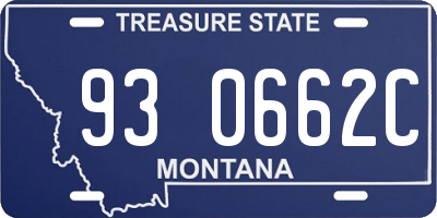MT license plate 930662C