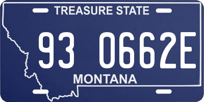 MT license plate 930662E