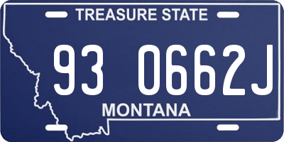 MT license plate 930662J