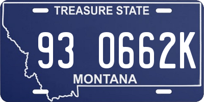 MT license plate 930662K
