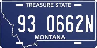 MT license plate 930662N