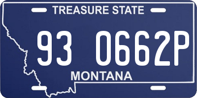 MT license plate 930662P