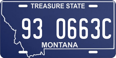 MT license plate 930663C