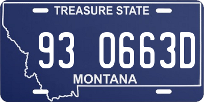 MT license plate 930663D