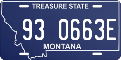 MT license plate 930663E
