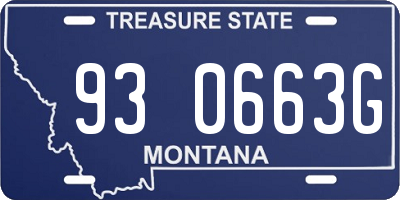 MT license plate 930663G