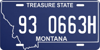 MT license plate 930663H