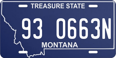 MT license plate 930663N
