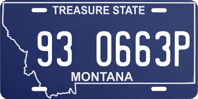 MT license plate 930663P