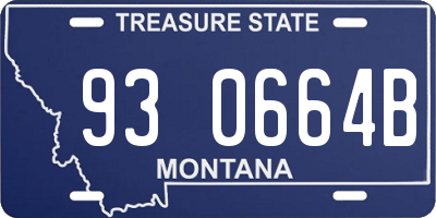 MT license plate 930664B