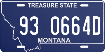MT license plate 930664D