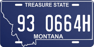 MT license plate 930664H