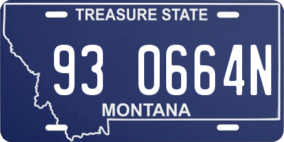 MT license plate 930664N