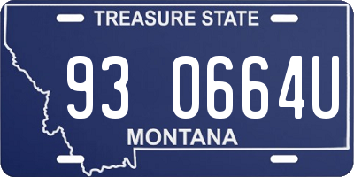 MT license plate 930664U