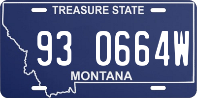 MT license plate 930664W