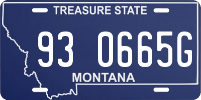 MT license plate 930665G