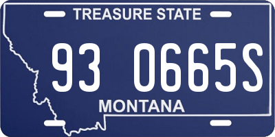MT license plate 930665S