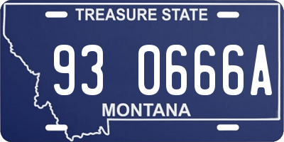 MT license plate 930666A