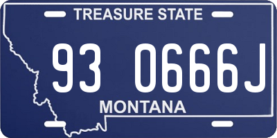 MT license plate 930666J