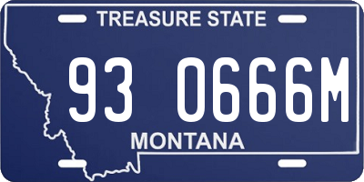 MT license plate 930666M