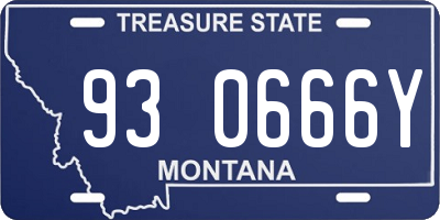 MT license plate 930666Y