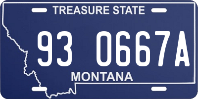 MT license plate 930667A