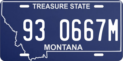 MT license plate 930667M