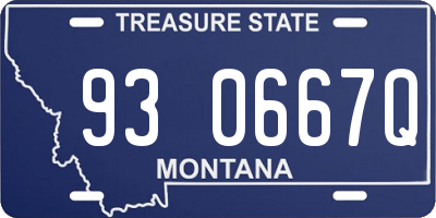 MT license plate 930667Q