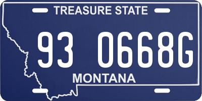 MT license plate 930668G