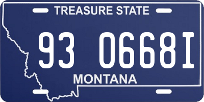 MT license plate 930668I