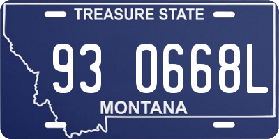 MT license plate 930668L