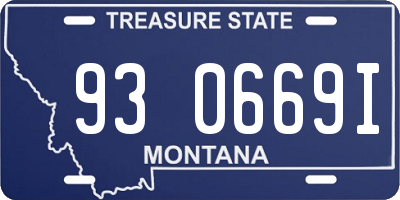MT license plate 930669I