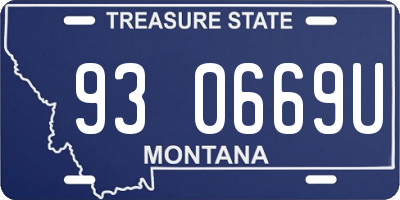 MT license plate 930669U