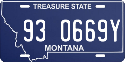 MT license plate 930669Y