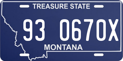 MT license plate 930670X