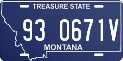 MT license plate 930671V