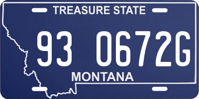 MT license plate 930672G