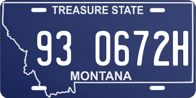 MT license plate 930672H