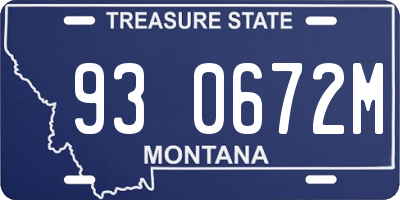 MT license plate 930672M
