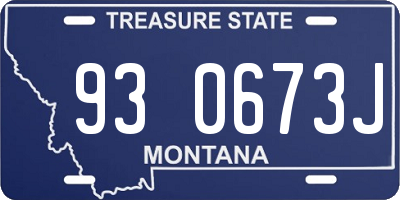 MT license plate 930673J