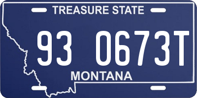 MT license plate 930673T