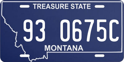 MT license plate 930675C