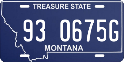 MT license plate 930675G