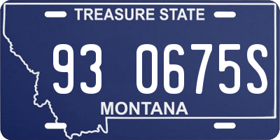 MT license plate 930675S