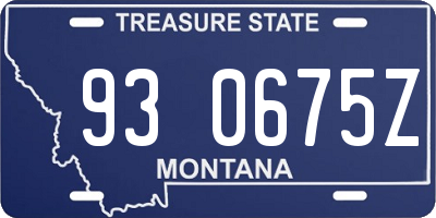 MT license plate 930675Z
